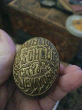 Antique Fancy Brass Door Knob From York City Schools