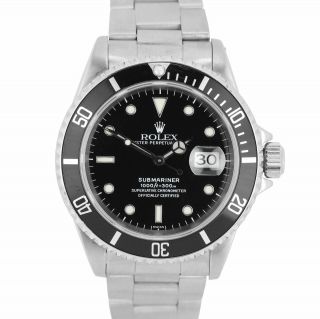 1999 Rolex Submariner Date 16610 A Serial 40mm Stainless Steel Black Dive Watch