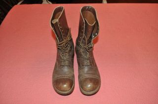 Ex/rare Wwii Us Army Abn,  Pair Jump Boots " Equipment - Leather