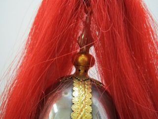 Miniature British Royal Household Guards Officers Pattern helmet Red Plumes 7