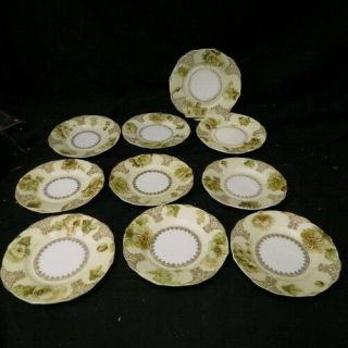 10 Ohme Silesia Oldivory Plates 5 15 & 5 16 / (9) Bread & Butter & (1) Salad