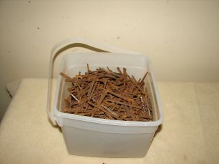 Vintage Square Cut Rusty Nails Over 10 Pounds In Mostly 3 Sizes