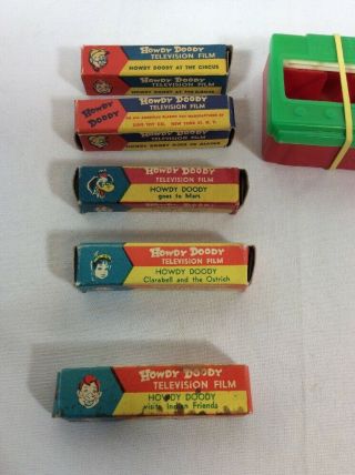 Vintage Howdy Doody Toy Color Television Viewer & 10 Film Rolls With Ad 3