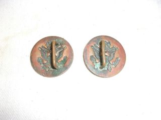 WW1 US Cavalry M1909 Copper Bridle Rosettes - - Matched Pair - - 2
