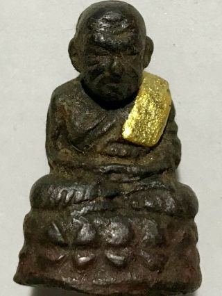 Phra Lp Tuad Rare Old Thai Buddha Amulet Pendant Magic Ancient Idol 57