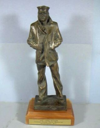 9.  5 " Figurine Of The Lone Sailor,  U.  S.  Navy Memoral,  Issued By U.  S.  Hist Society