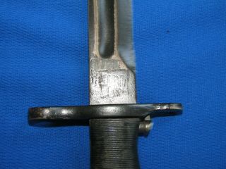 WWII Era US Army M1 Garand Bayonet w/M7 Scabbard - Marked U.  C.  UTICA 5