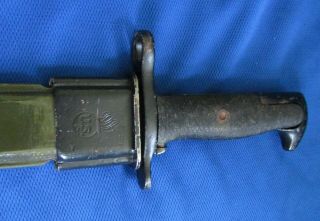 WWII Era US Army M1 Garand Bayonet w/M7 Scabbard - Marked U.  C.  UTICA 6