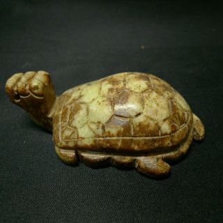Exquisite Chinese Red Mountain Culture Jade Hand - Carved Jade Turtle 901
