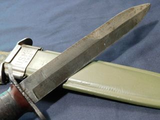 WWII US M3 Trench Fighting Knife Imperial Guard Mrk in M8 Dagger Airborne 5