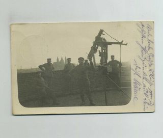 1916 Wwi Rppc Germany German Military Machine Gun Postcard Feldpost Cancel H5203