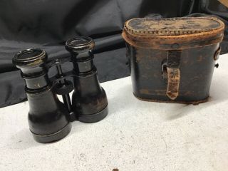 Vintage Wwi Deraisme Military Binoculars Made In Paris France
