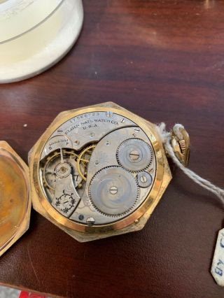 Vintage Elgin 17 Jewel 1914 Open Face Pocket Watch Runs