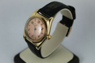 Vintage Rolex Oyster Perpetual Bubbleback Wristwatch 14K Rose Gold Ref.  3131 3