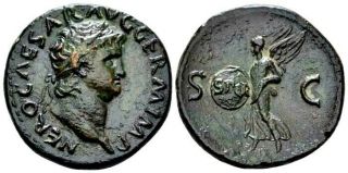 Nero (ad 54 - 68) Outstanding Æ As.  Portrait.  Ancient Roman Bronze Coin.