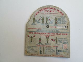 1917 U.  S.  Army & Navy WWI Semaphore Code Flag Signal Instructor Card 3
