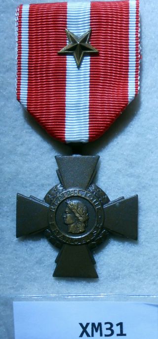 Xm31 French Cross Of Valor,  With One Star