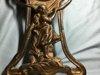 1880’s?? Antique ART NOUVEAU “Girl in Flowing Dress” DESK CLOCk’ 3