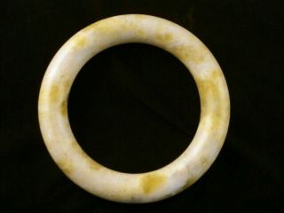 Large Chinese Jade Hand Carved Bangle Bracelet Q113