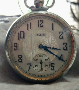 Vintage Elgin Pocket Watch 16s 7j Gr 291 C.  1927 Fancy 