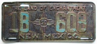 Mexico 1950 Union County License Plate,  608,  Old West Antique,  Garage Sign