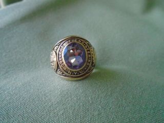 VTG NYC NYU College of Engineer Class 1957 Ring Sz 8.  25 10K Yellow Gold 22 Gram 2