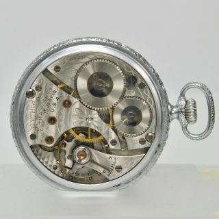 Waltham 16 Size Open Face Pocket Watch in a Illinois Spartan Case Running 5