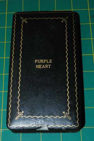 Vintage Ww2 Wwii Purple Heart Presentation Coffin Case Box No Medal 05 - 015