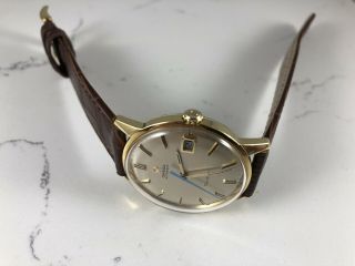 Vintage Omega Seamaster ref 166001 Solid 18k Gold 34.  5 mm 565 Movement 4