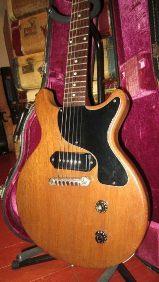 Vintage Circa 1959 Gibson Les Paul Junior Electric Guitar Lp Jr W/ Hard Case
