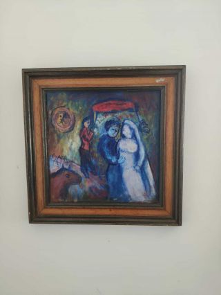 rare Ancient oil painting Marc Chagall PICASSO Style french old master 3