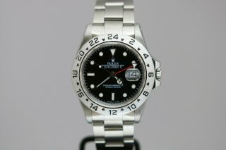 Rolex Explorer Ii 16550 Black Dial Stainless Steel Vintage Watch 1980s R Series