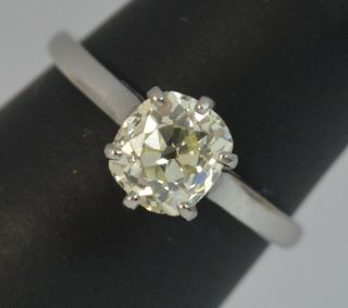 1.  00ct Old Cut Diamond 18ct White Gold Antique Engagement Ring D0175