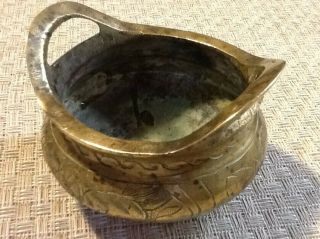 Chinese Bronze Incense Burner Xuande Marks Ming Tripot 3