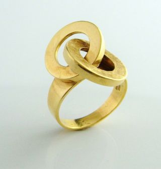 Love Knot 18k Gold Ring Promise Anniversary Minimalist Engagement Infinity 750