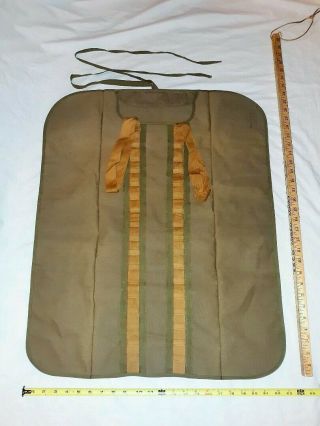 Vintage Green Medical Tool Roll - Up Canvas Pack Pouch Holder Caddy