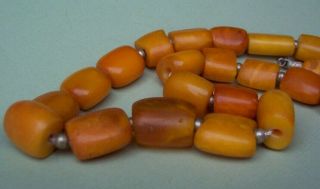 Vintage Amber Bead Necklace - 20 