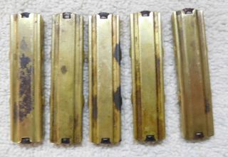 5 Rare,  Brass Stripper Clips - 1903 Springfield & The Model Of 1917