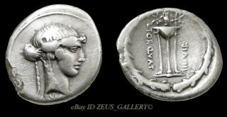 SYBIL,  TRIPOD,  Torquatus.  Manlia 12 RARE 65 BC Ancient Roman Silver Denarius Coin 2