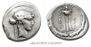 SYBIL,  TRIPOD,  Torquatus.  Manlia 12 RARE 65 BC Ancient Roman Silver Denarius Coin 3