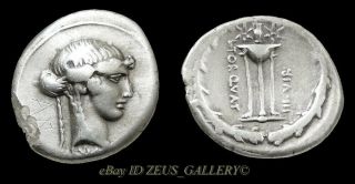 SYBIL,  TRIPOD,  Torquatus.  Manlia 12 RARE 65 BC Ancient Roman Silver Denarius Coin 4