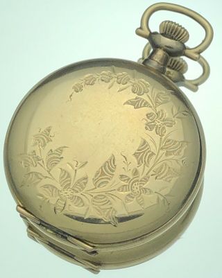 Vintage Elgin Grade 462 Size 3/o Hunters Decorative Gold Filled Pocket Watch