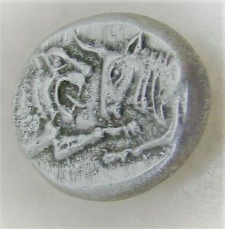 Ancient Greek Ar Silver Half Stater Kings Of Lydia Kriosos 5.  58g