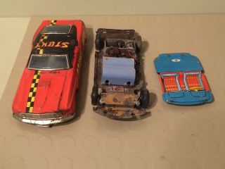 Vintage Tin Litho FORD MUSTANG MACH 1 STUNT CAR A101 5