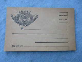 Wwi French Military Post Card Soldier 