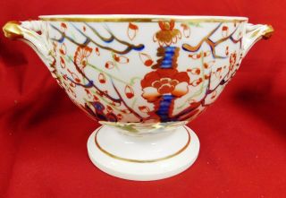 3 PC ANTIQUE 19th C.  ROYAL CROWN DERBY Service Set - Tureens and Center Bowl 4