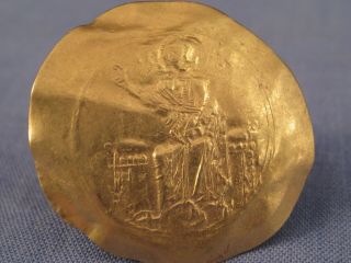 ANCIENT BYZANTINE COIN AD 1118 - 1143 JOHN II HYPERPYRON GOLD VF 2
