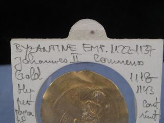 ANCIENT BYZANTINE COIN AD 1118 - 1143 JOHN II HYPERPYRON GOLD VF 3