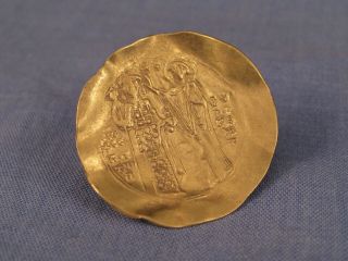 ANCIENT BYZANTINE COIN AD 1118 - 1143 JOHN II HYPERPYRON GOLD VF 8