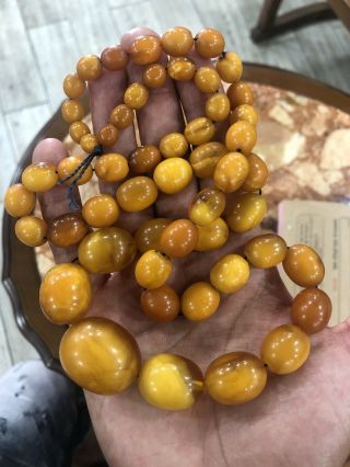 Antique natural amber Necklace 72g 2